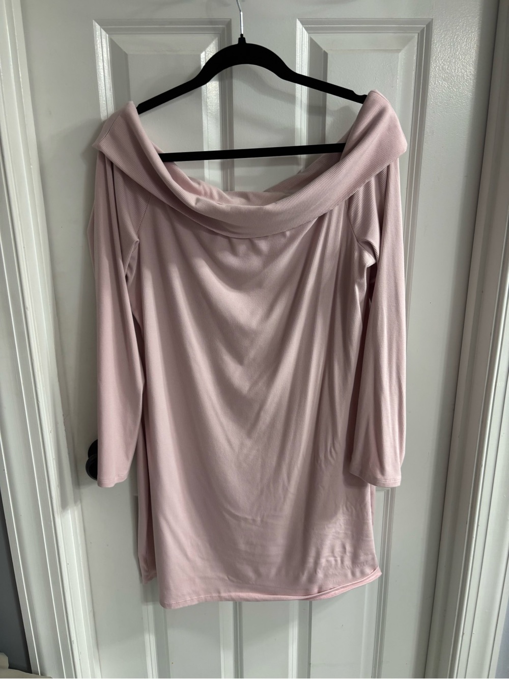 Victoria’s Secret Off-Shoulder Long Sleeve Dress or PJs - Blush Pink